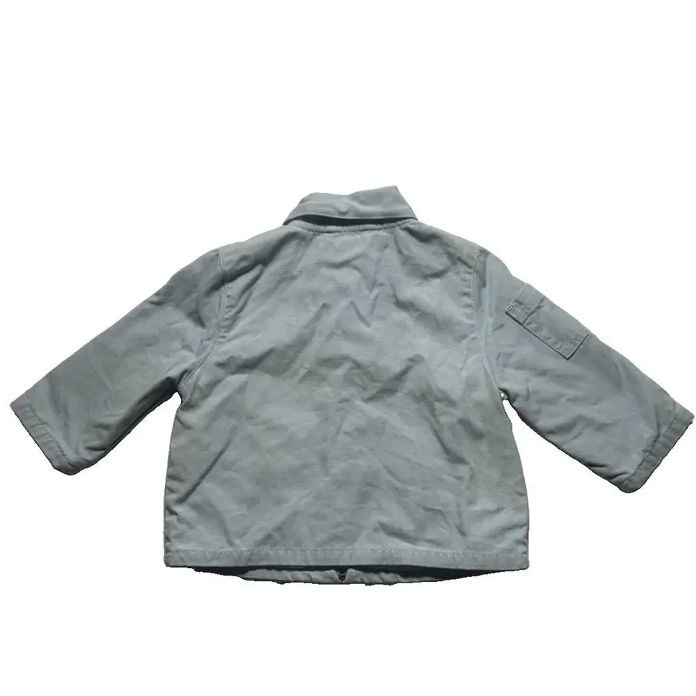 Gymboree Mechanic Jacket 12-18 Months Blue Zip Workwear Cars Lined Coat Toddler